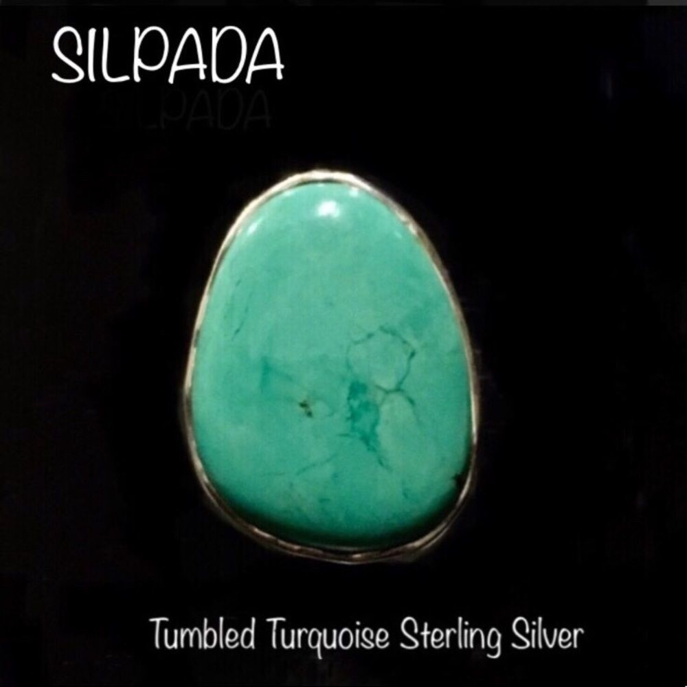 SILPADA Turquoise Sterling Silver 925 Ring Size 8